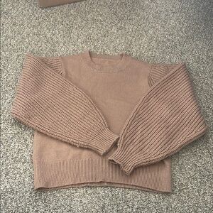 Cozy Tan Knit Sweater